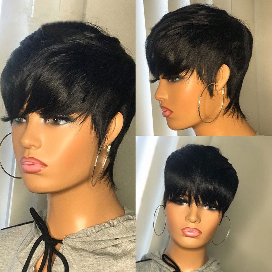 Short Pixie Cut Wig Human Hair Cheap - شعر مستعار قصير من الشعر البشري