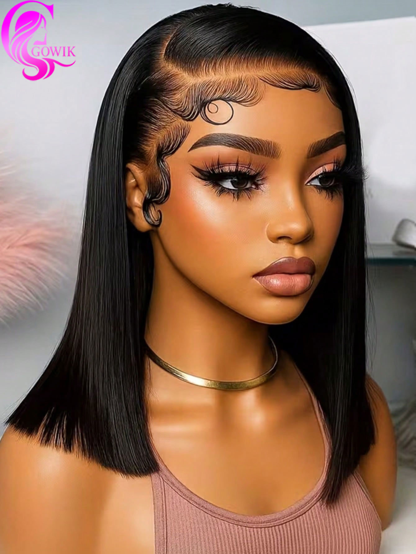 Pre Parted 13X4 Lace Front Bob Wig - شعر مستعار بوب أمامي من Gowik