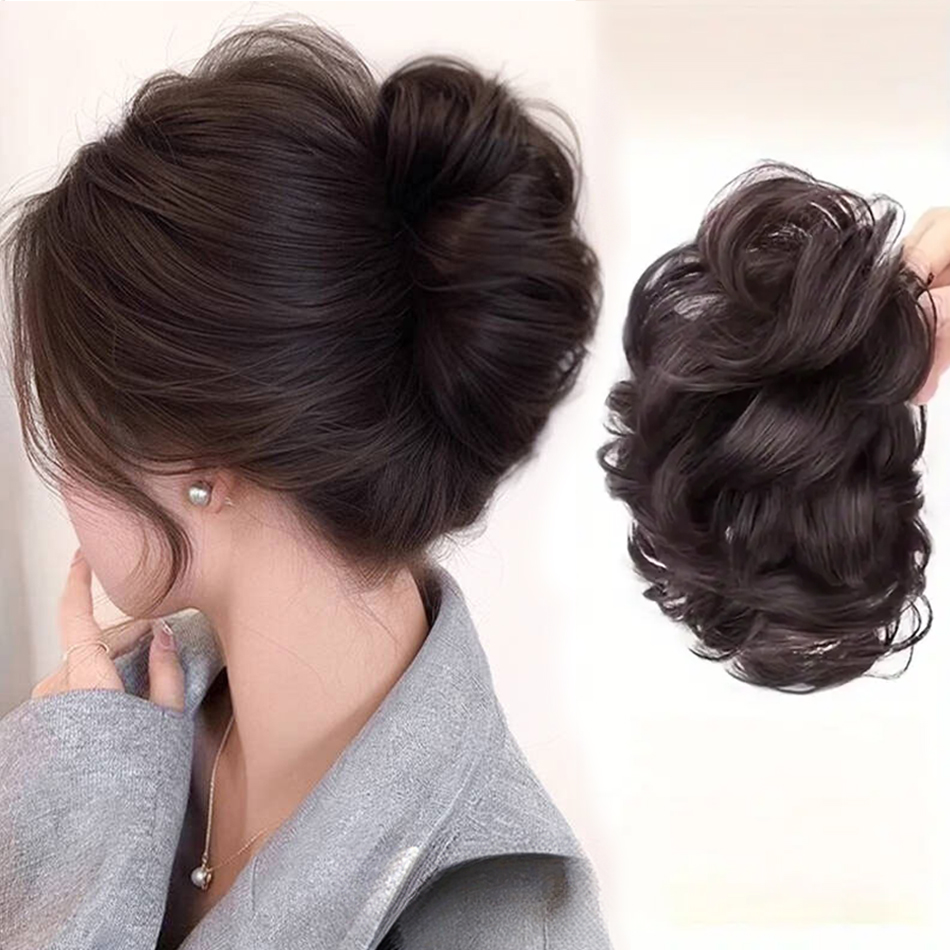 Claw Clip Messy Bun Hair Piece - الاصطناعية فوضوي كعكة قطعة شعر مخلب