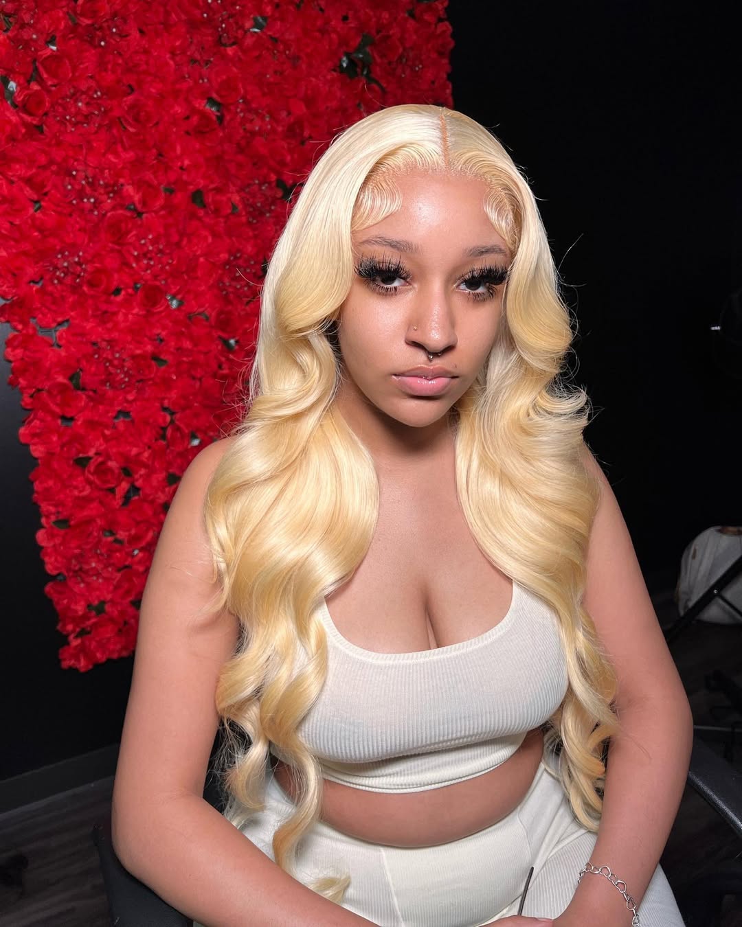 613 Blonde Body Wave Lace Front Wig - شعر مستعار بشري مموج 13X6، بجودة