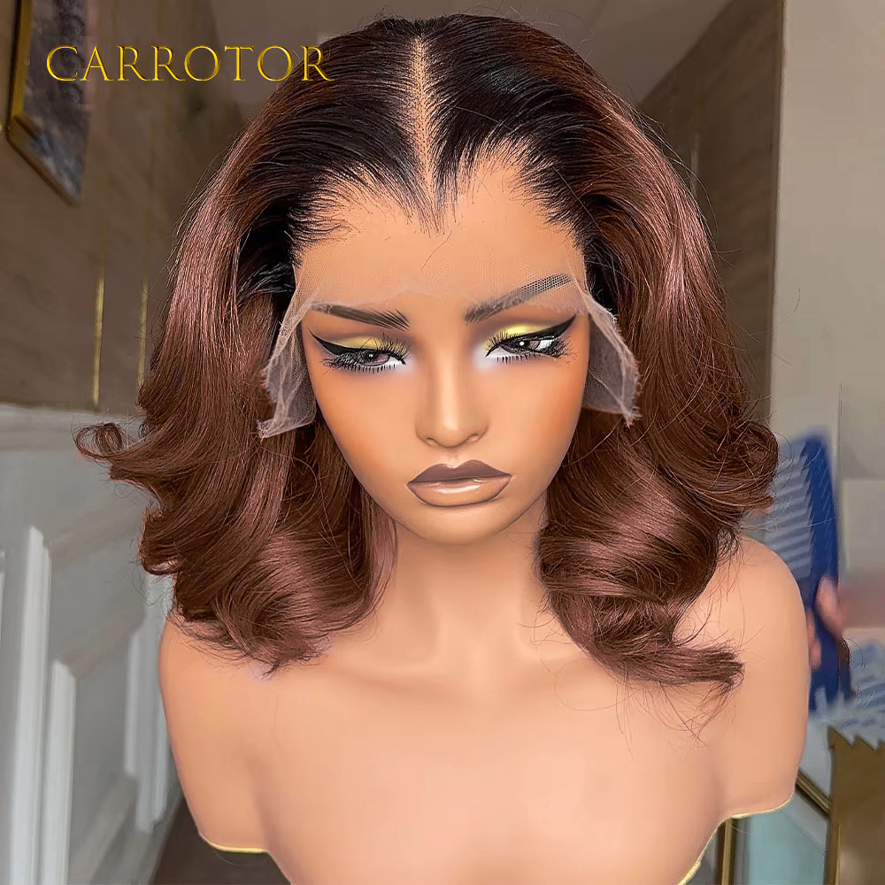 Human Hair Wigs - باروكة شعر بشري مموج عميق فضفاض