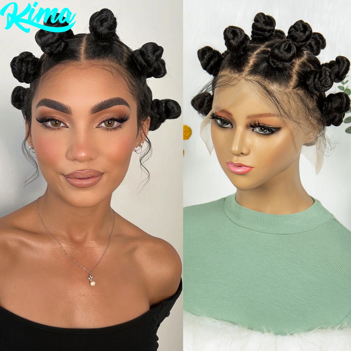 Synthetic Braided Wigs For Black Women - كامل الدانتيل اليدوية بانتو شعر مستعار