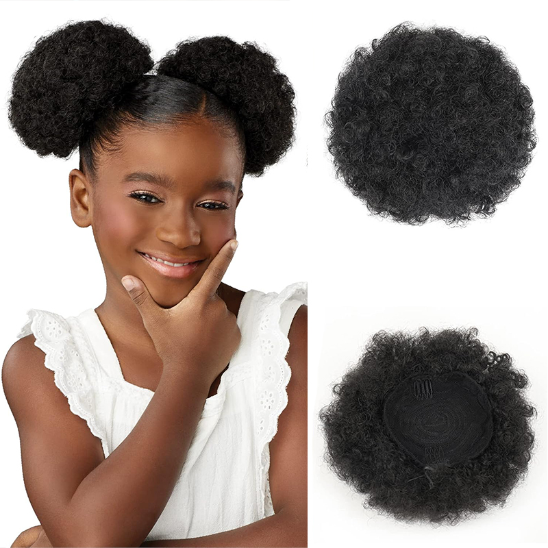 Drawstring Afro Curly Puff Ponytail - ذيل حصان اصطناعي منفوخ من الأفرو