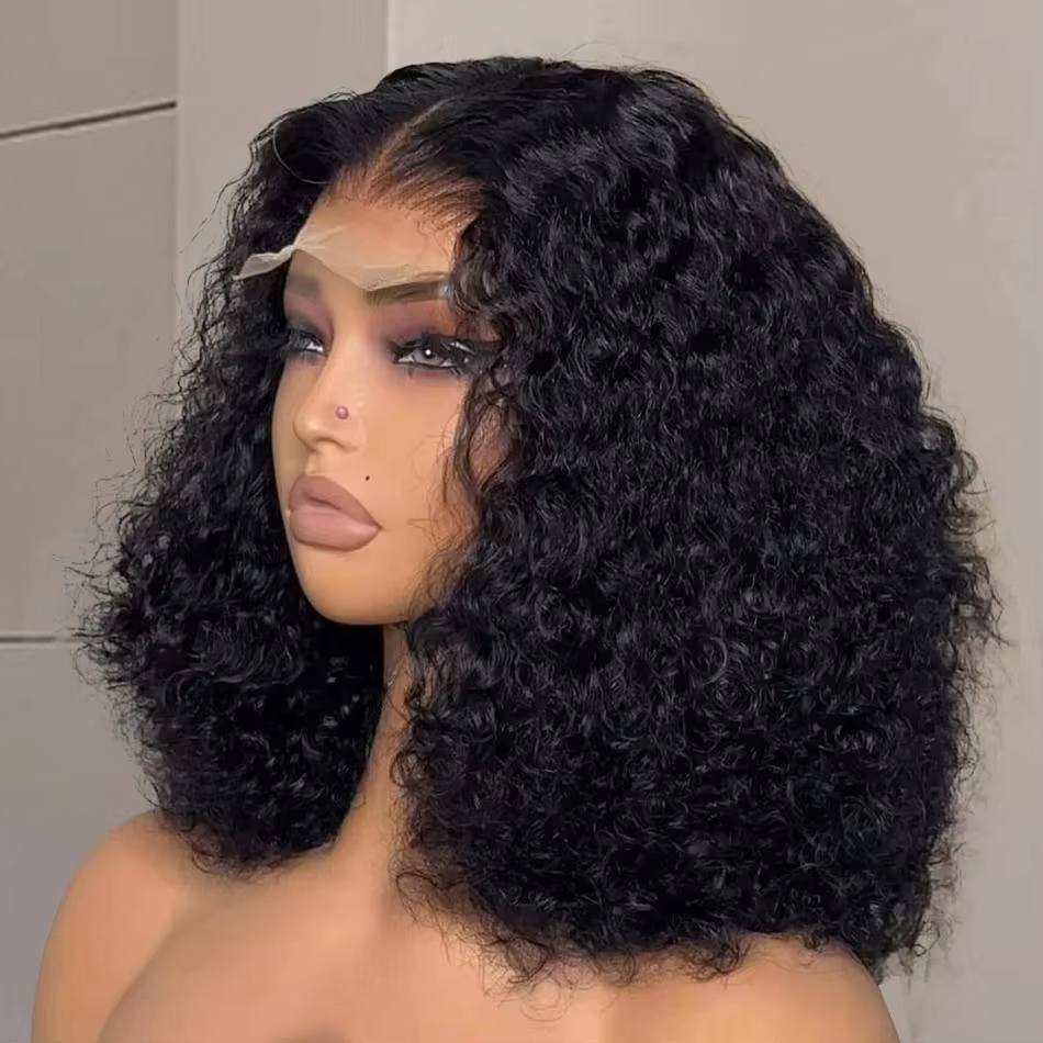 Glueless Wear And Go Human Hair Wig - باروكات شعر بشري مجعد بطول 8-16