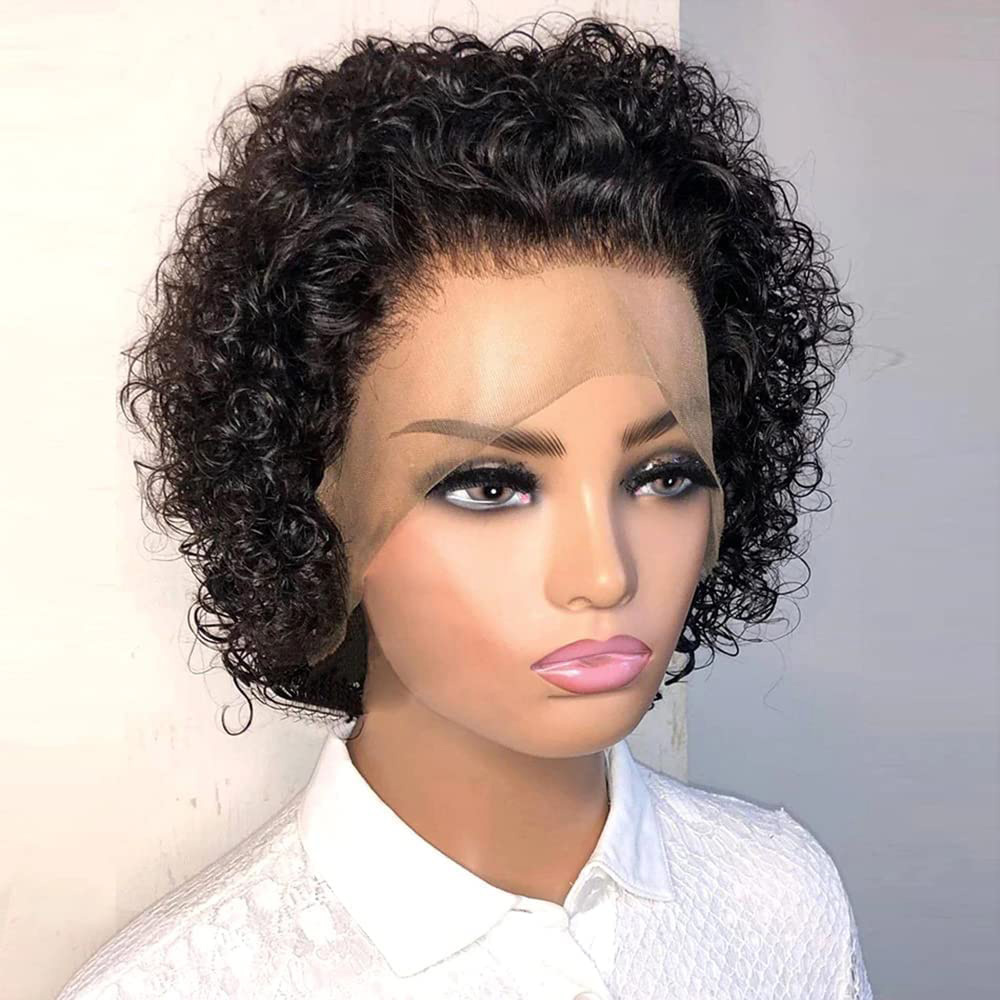 Short Pixie Cut Wig Human Hair Cheap - شعر مستعار بيكسي كيرلي 13x4 من