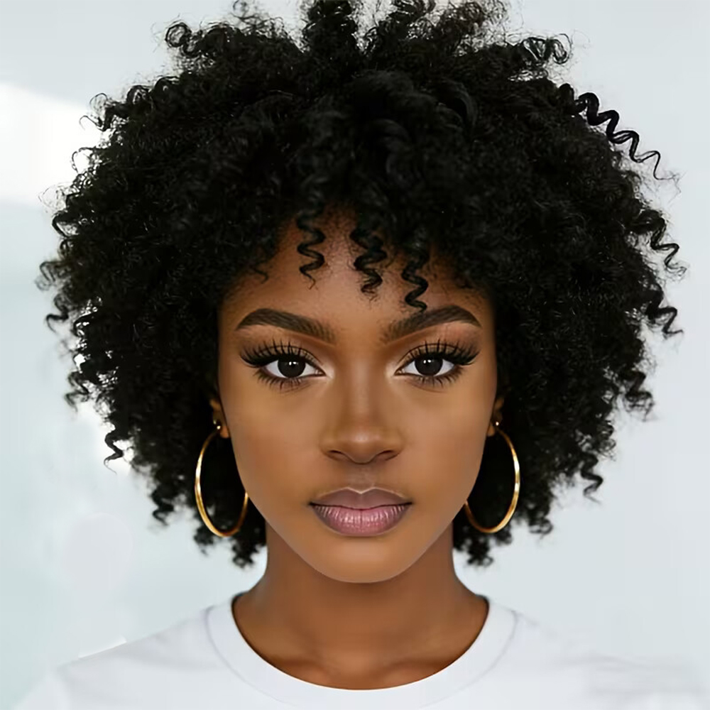 Short Pixie Cut Wig Human Hair Cheap - باروكات شعر طبيعي قصيرة مجعدة بشعر