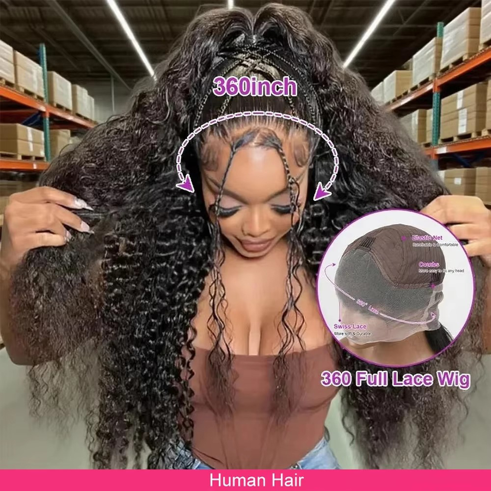 Glueless Wear And Go Human Hair Wig - 360 حزام غير مرئي كامل الدانتيل