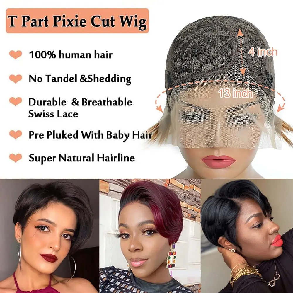 قصيرة عابث قطع باروكة من شعر ط - مراجعة Short Pixie Cut Wig Human Hair Cheap وسعره