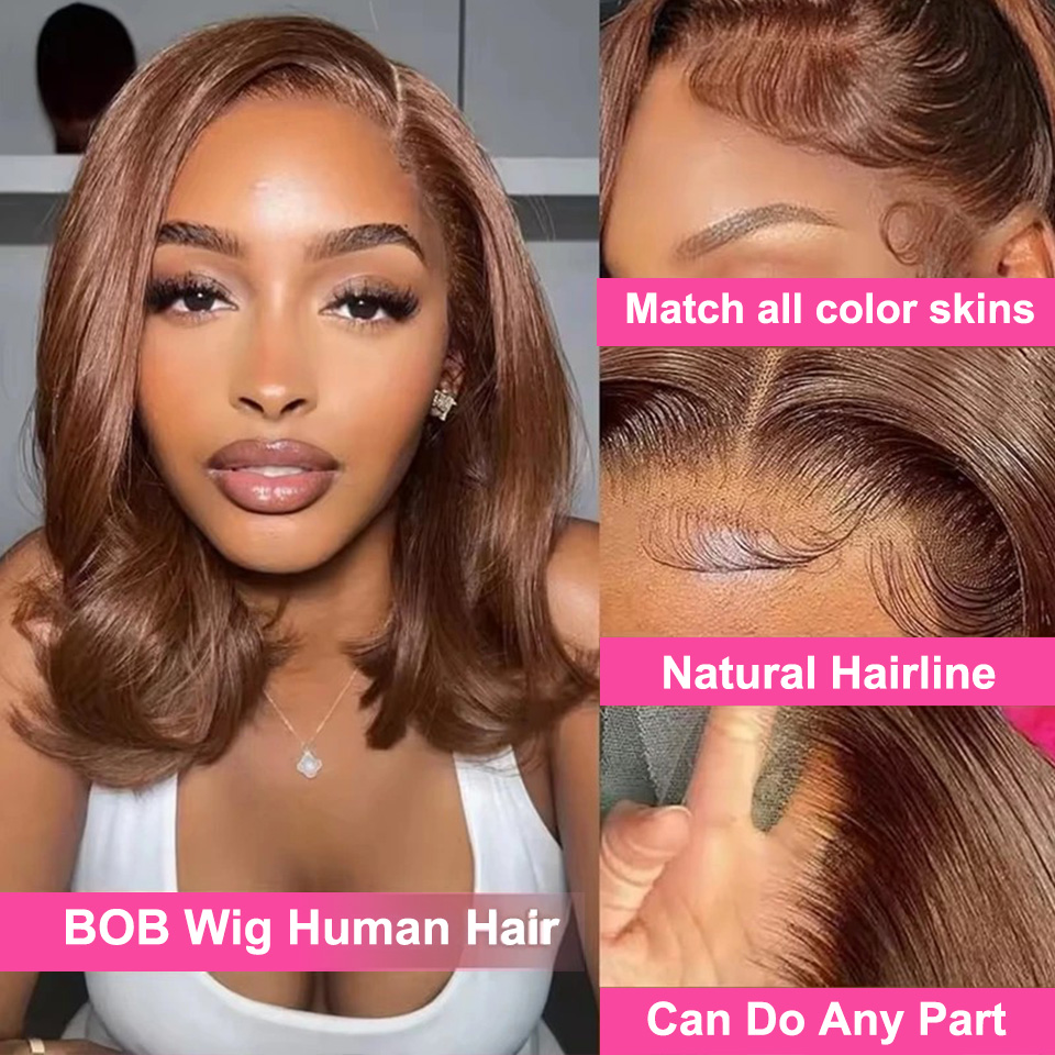 13X4 الشوكولاته براون مستقيم ب - مراجعة Glueless Wear And Go Human Hair Wig وسعره