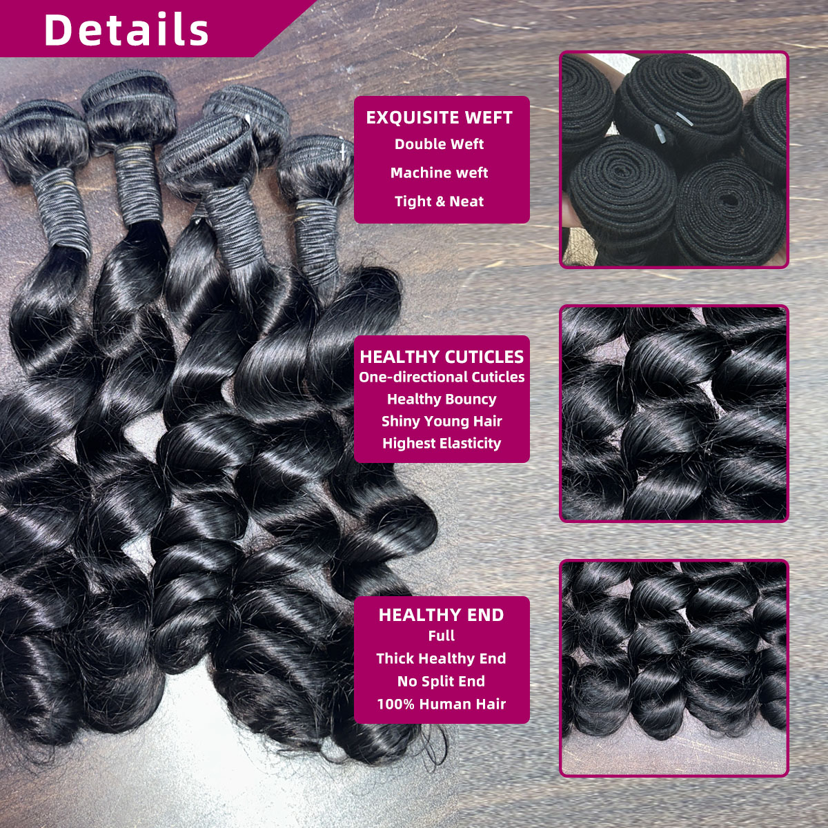 وصلات شعر بشري برازيلي طبيعي غ - مراجعة Deep Wave 3 Bundles With Closure وسعره