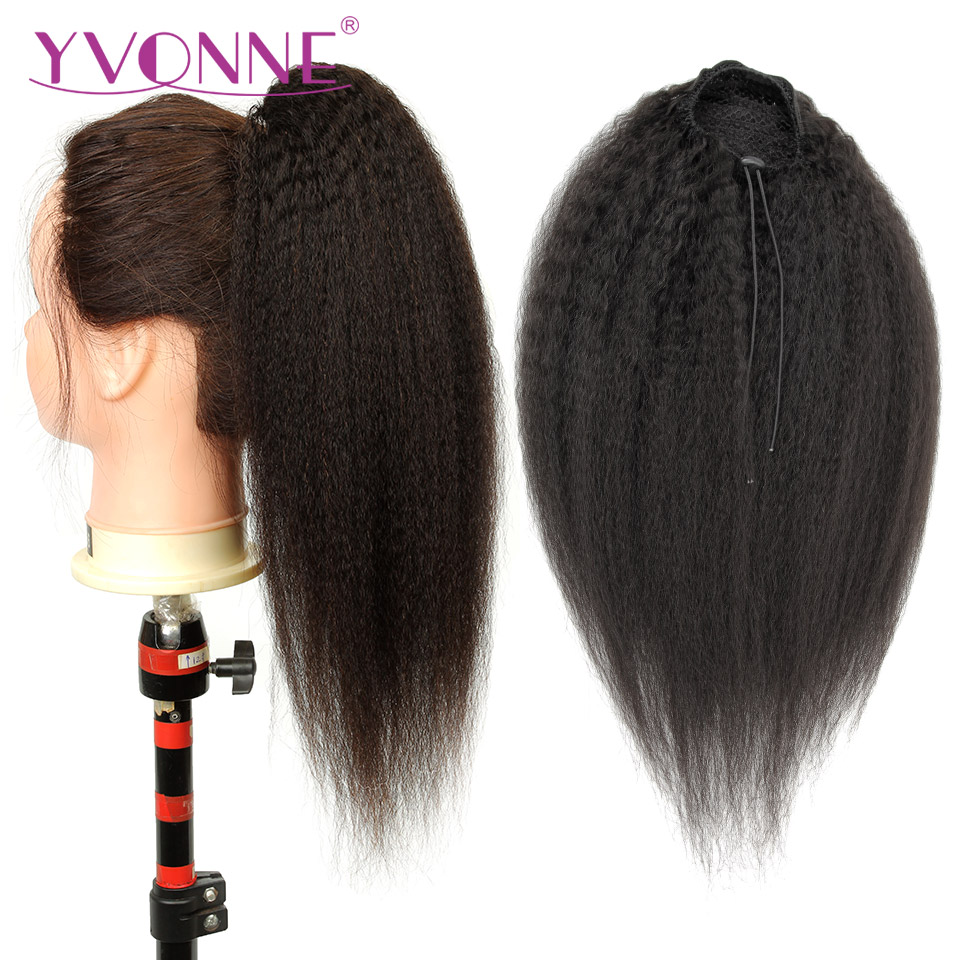 [إيفون] غريب مستقيم الرباط ذيل - مراجعة Seamless Clip In Hair Extensions Human Hair وسعره