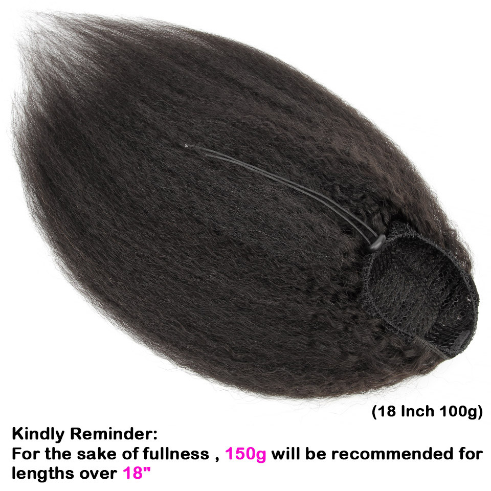 [إيفون] غريب مستقيم الرباط ذيل - مراجعة Seamless Clip In Hair Extensions Human Hair وسعره
