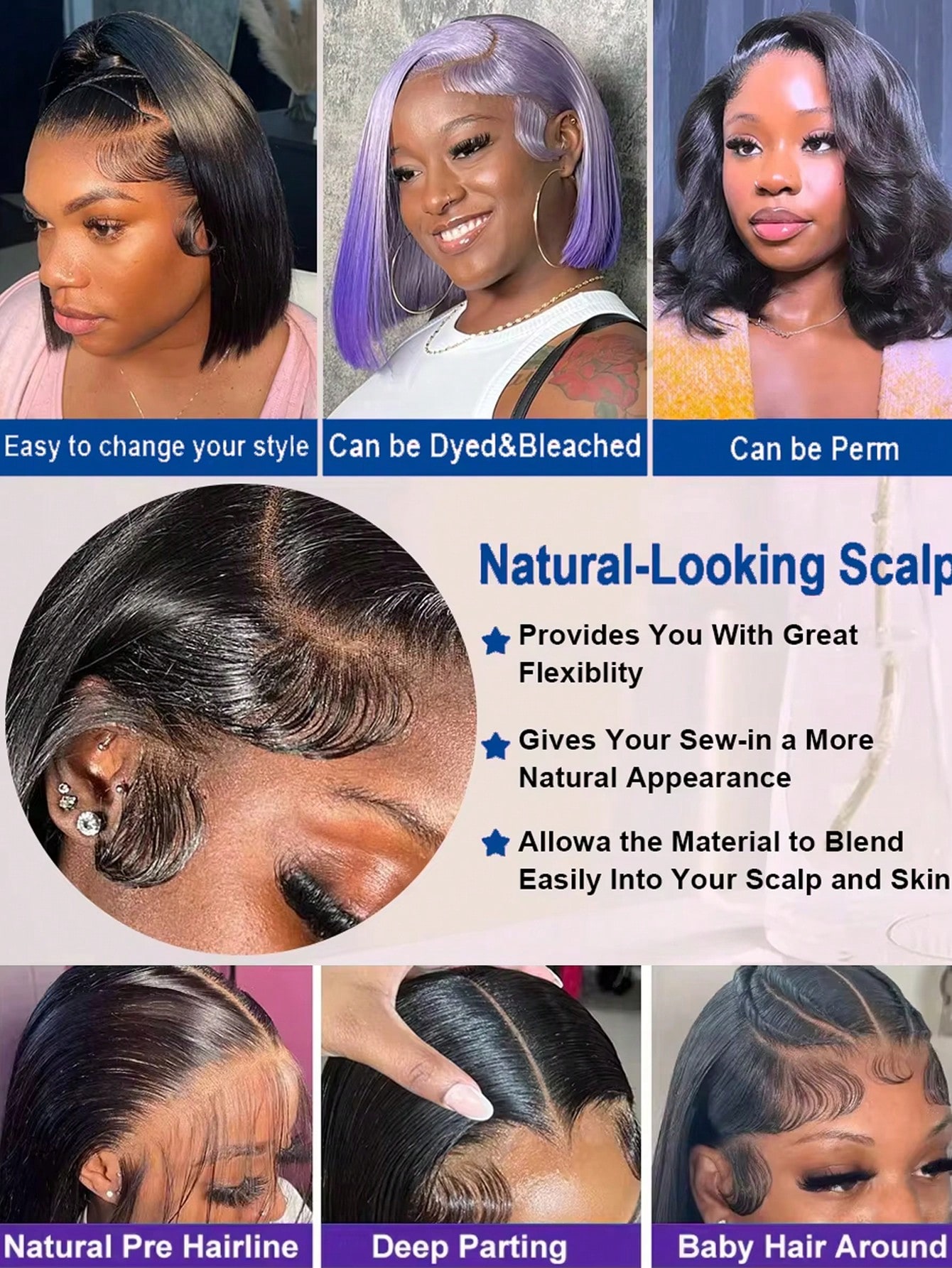 شعر مستعار بوب أمامي من Gowik  - مراجعة Pre Parted 13X4 Lace Front Bob Wig وسعره