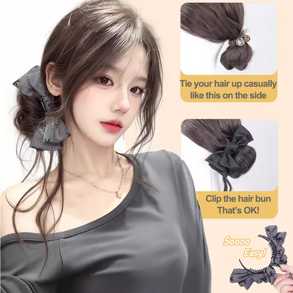 كعكة الشعر الاصطناعية الشعر ال - مراجعة Claw Clip Messy Bun Hair Piece وسعره
