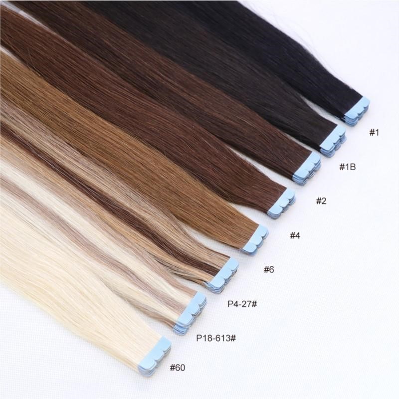 شريط صغير وصلات شعر شريط طبيعي - مراجعة Invisible Tape In Extensions Real Hair وسعره