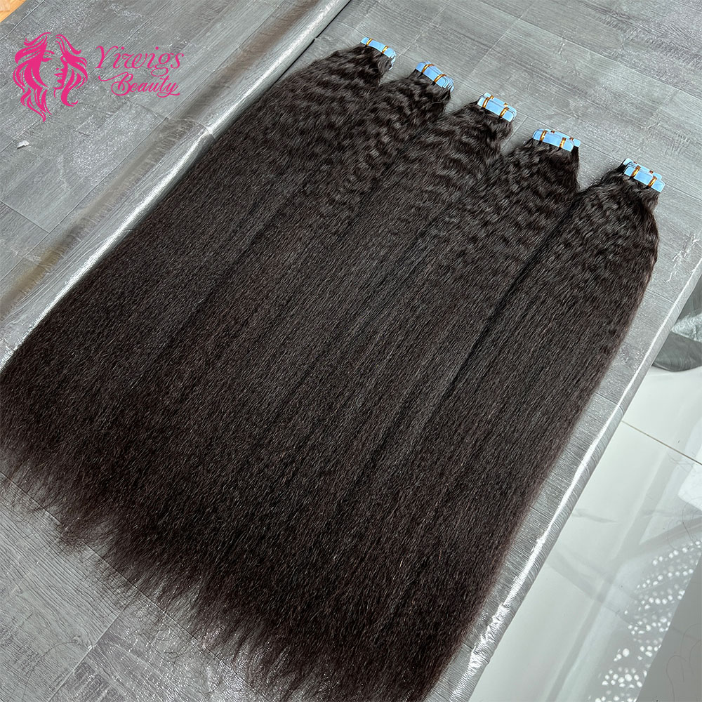 وصلات شعر مستقيمة لاصقة، وصلات - مراجعة Invisible Tape In Extensions Real Hair وسعره