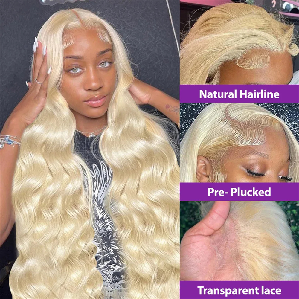 Finros الجسم موجة 13x6 HD شفاف - مراجعة 613 Blonde Body Wave Lace Front Wig وسعره