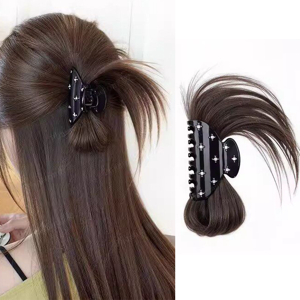 مشبك شعر صناعي منفوش وفوضوي عل - مراجعة Claw Clip Messy Bun Hair Piece وسعره
