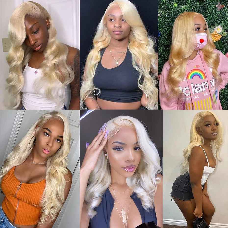 باروكة شعر طبيعي 613 بدانتيل أ - مراجعة 613 Blonde Body Wave Lace Front Wig وسعره