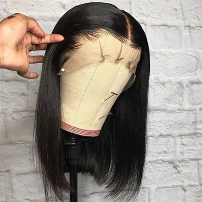 شعر برازيلي قصير مستقيم 13x6 ب - مراجعة Pre Parted 13X4 Lace Front Bob Wig وسعره