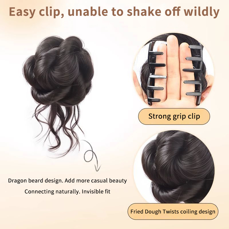 جديد: كعكة شعر صناعية مجعدة وم - مراجعة Claw Clip Messy Bun Hair Piece وسعره