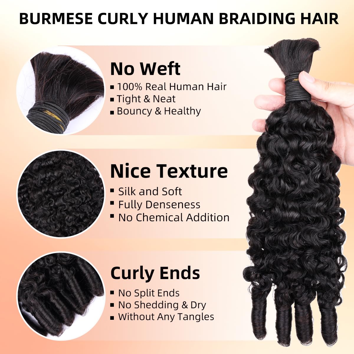 شعر بشري للضفائر البوهيمية 15A - مراجعة Water Wave Bulk Human Hair For Braiding وسعره