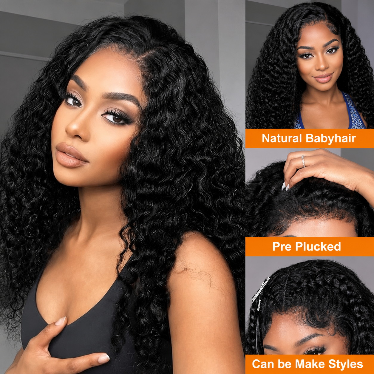 شعر مستعار بشري مجعد فائق الكث - مراجعة Hd Lace Frontal Wig Human Hair Pre Plucked وسعره