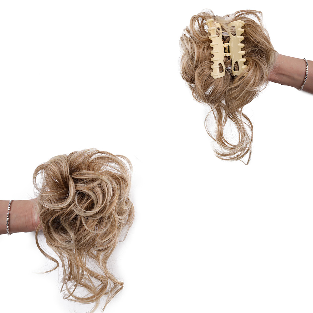 قطعة شعر صناعية فوضوية على شكل - مراجعة Claw Clip Messy Bun Hair Piece وسعره