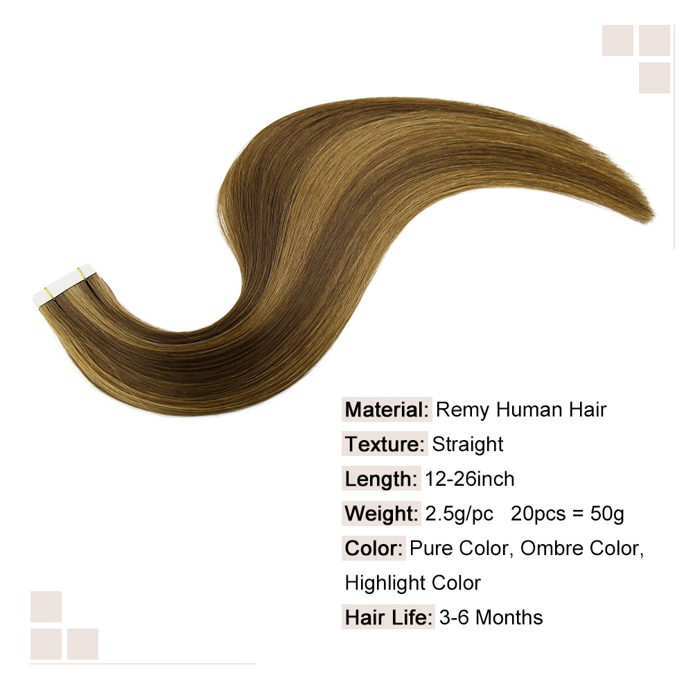 وصلة شعر بشري مستقيم بدون خياط - مراجعة Invisible Tape In Extensions Real Hair وسعره