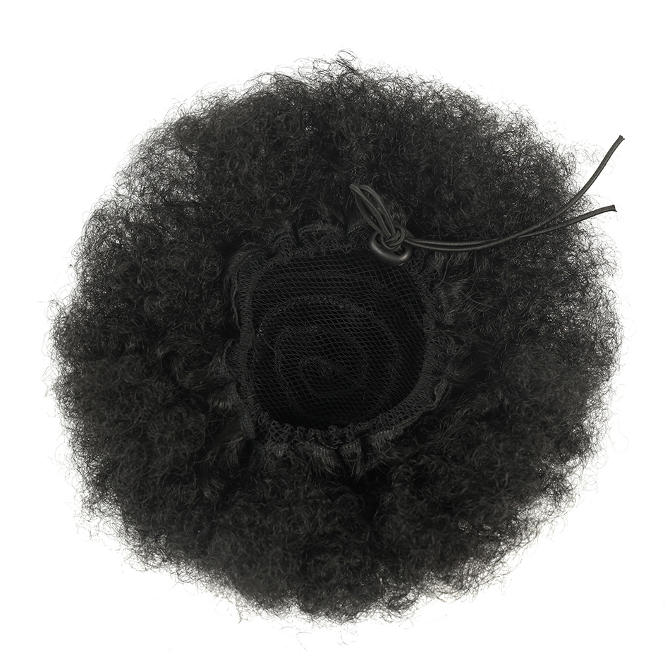 الأفرو نفخة الرباط ذيل حصان قص - مراجعة Drawstring Afro Curly Puff Ponytail وسعره