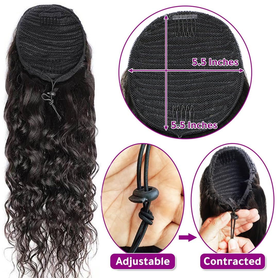 وصلات شعر بشري بتصميم ذيل حصان - مراجعة Seamless Clip In Hair Extensions Human Hair وسعره