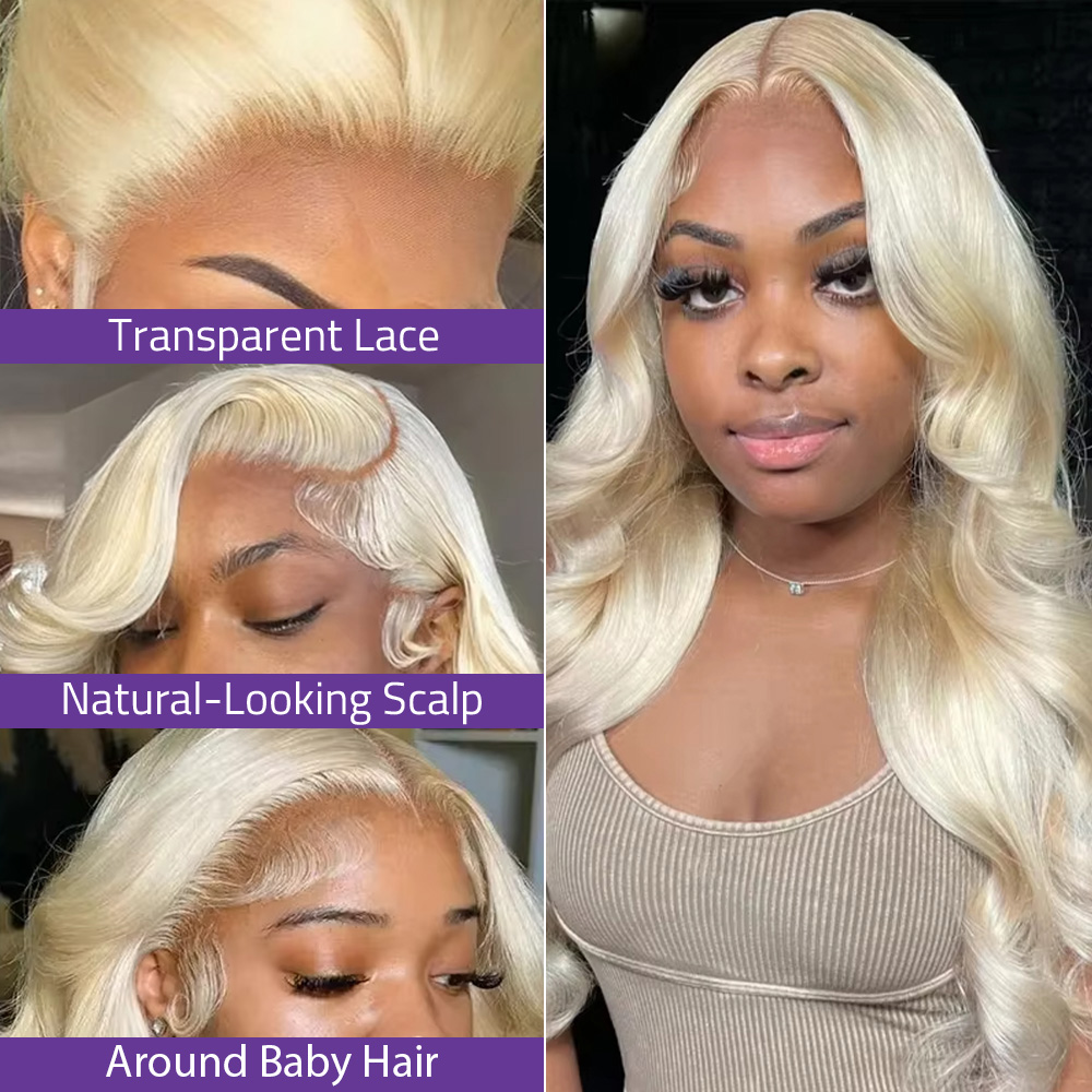 باروكة شعر بشري برازيلي بواجهة - مراجعة 613 Blonde Body Wave Lace Front Wig وسعره