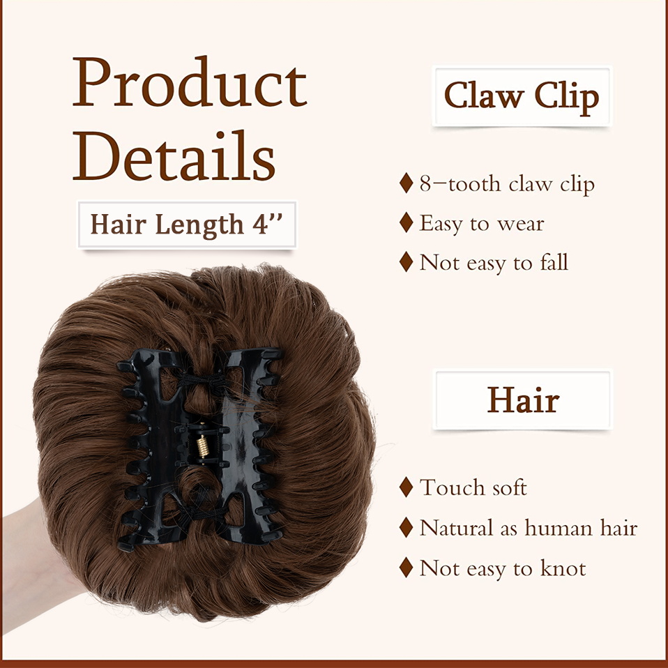 بينهير فوضوي كعكة الشعر الاصطن - مراجعة Claw Clip Messy Bun Hair Piece وسعره