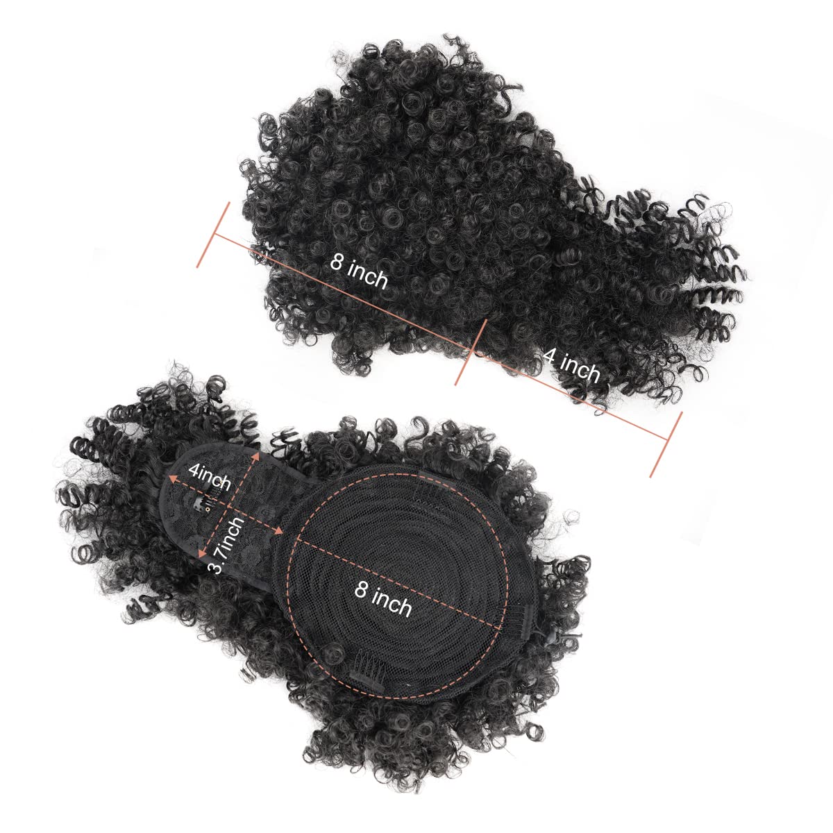 أفرو نفخة الرباط الاصطناعية ذي - مراجعة Drawstring Afro Curly Puff Ponytail وسعره