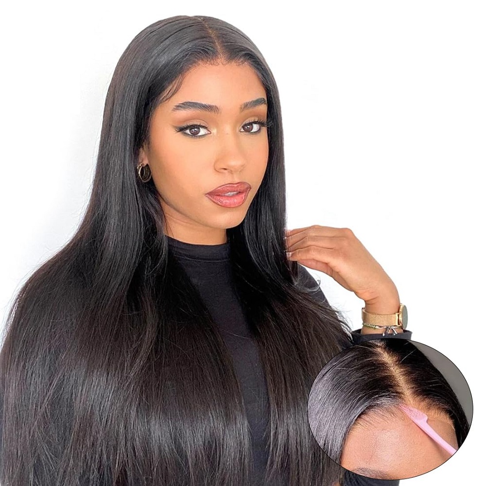 شعر مستعار مستقيم 7x5 بطول 32  - مراجعة Glueless Wear And Go Human Hair Wig وسعره