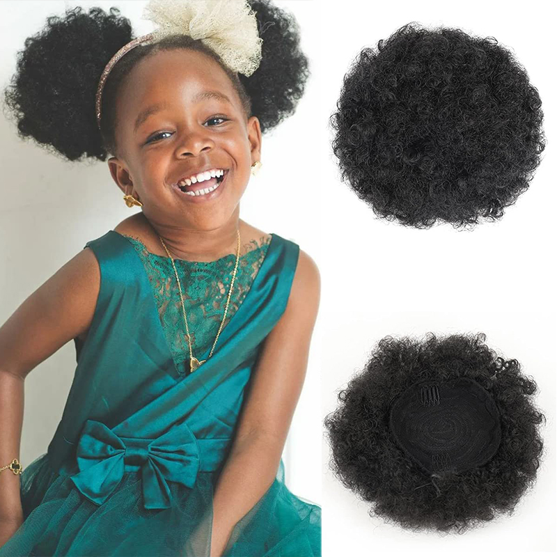 6 بوصة الأفرو نفخة الرباط ذيل  - مراجعة Drawstring Afro Curly Puff Ponytail وسعره