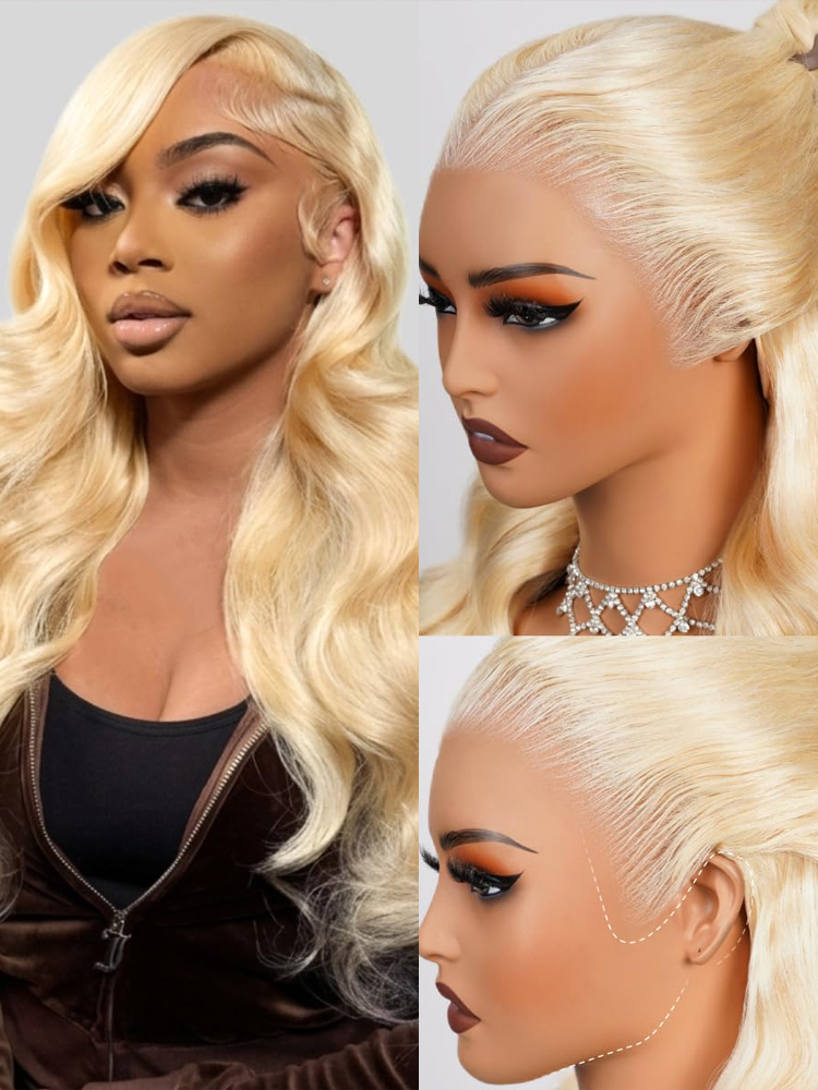 باروكة شعر طبيعي بلون أشقر عسل - مراجعة 613 Blonde Body Wave Lace Front Wig وسعره