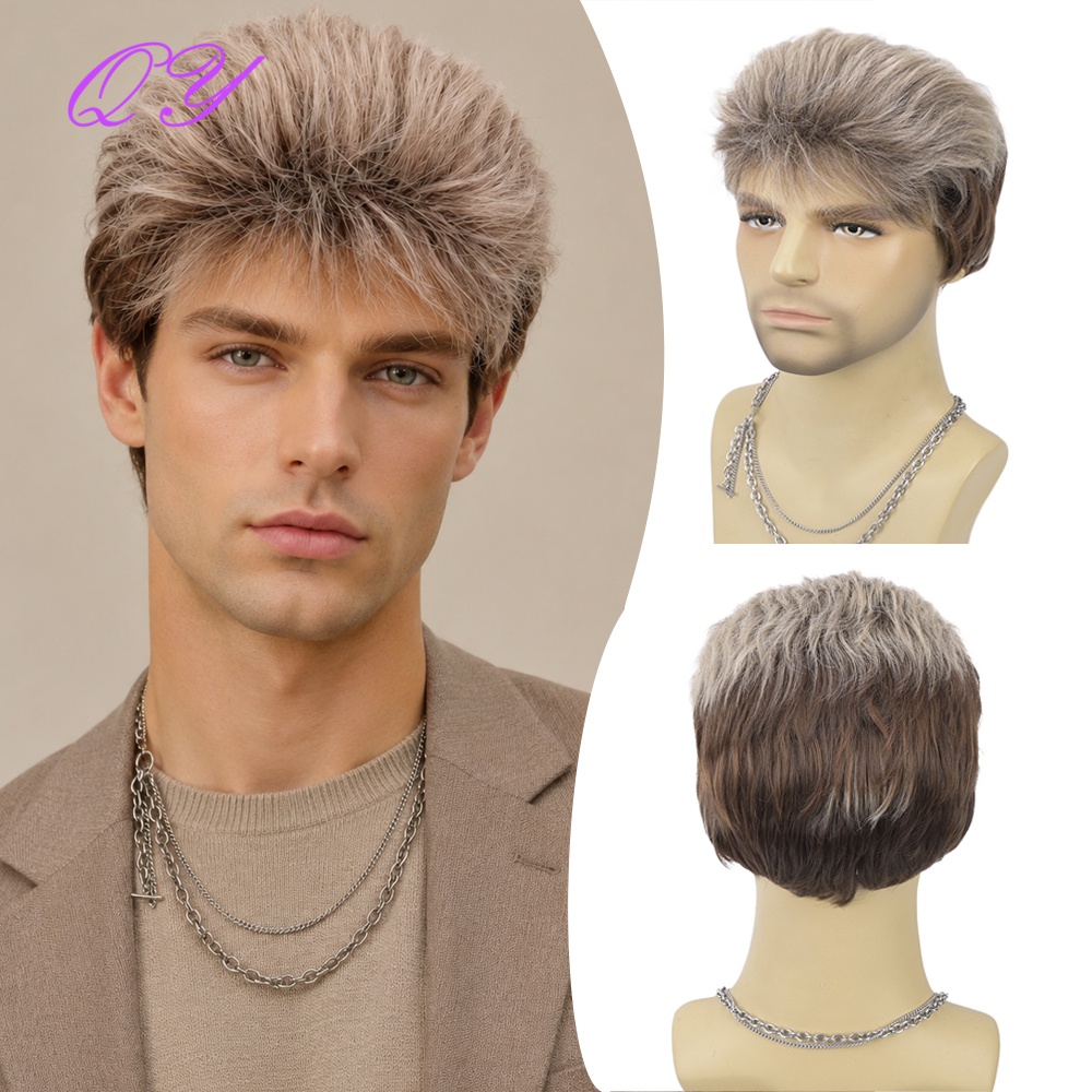شعر مستعار صناعي قصير بني فاتح - مراجعة Synthetic Wigs وسعره