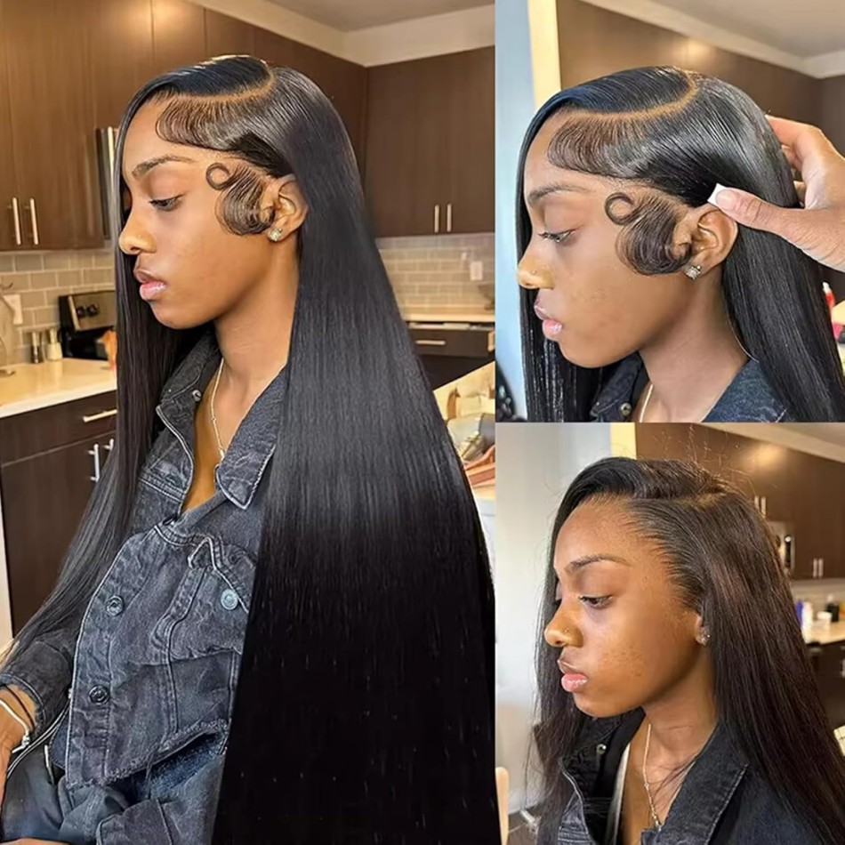 شعر مستعار بشري مستقيم بطول 40 - مراجعة Hd Lace Frontal Wig Human Hair Pre Plucked وسعره