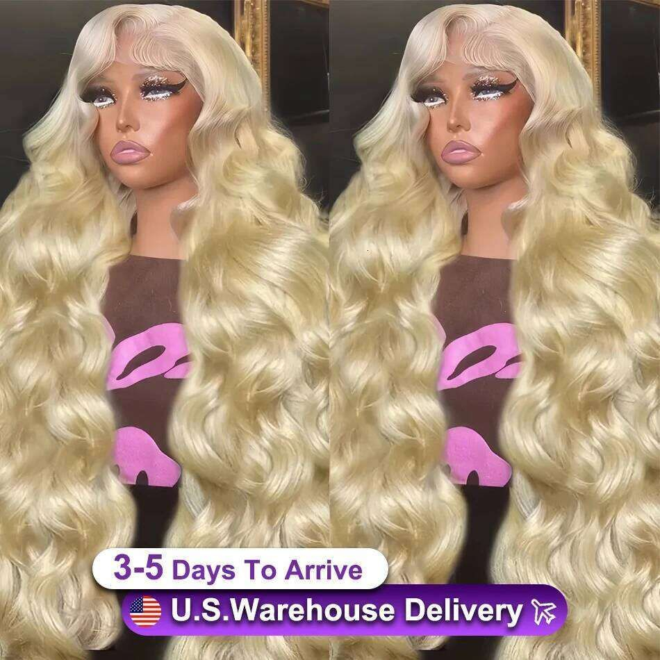 شعر مستعار أمامي دانتيل 613، ش - مراجعة 613 Blonde Body Wave Lace Front Wig وسعره