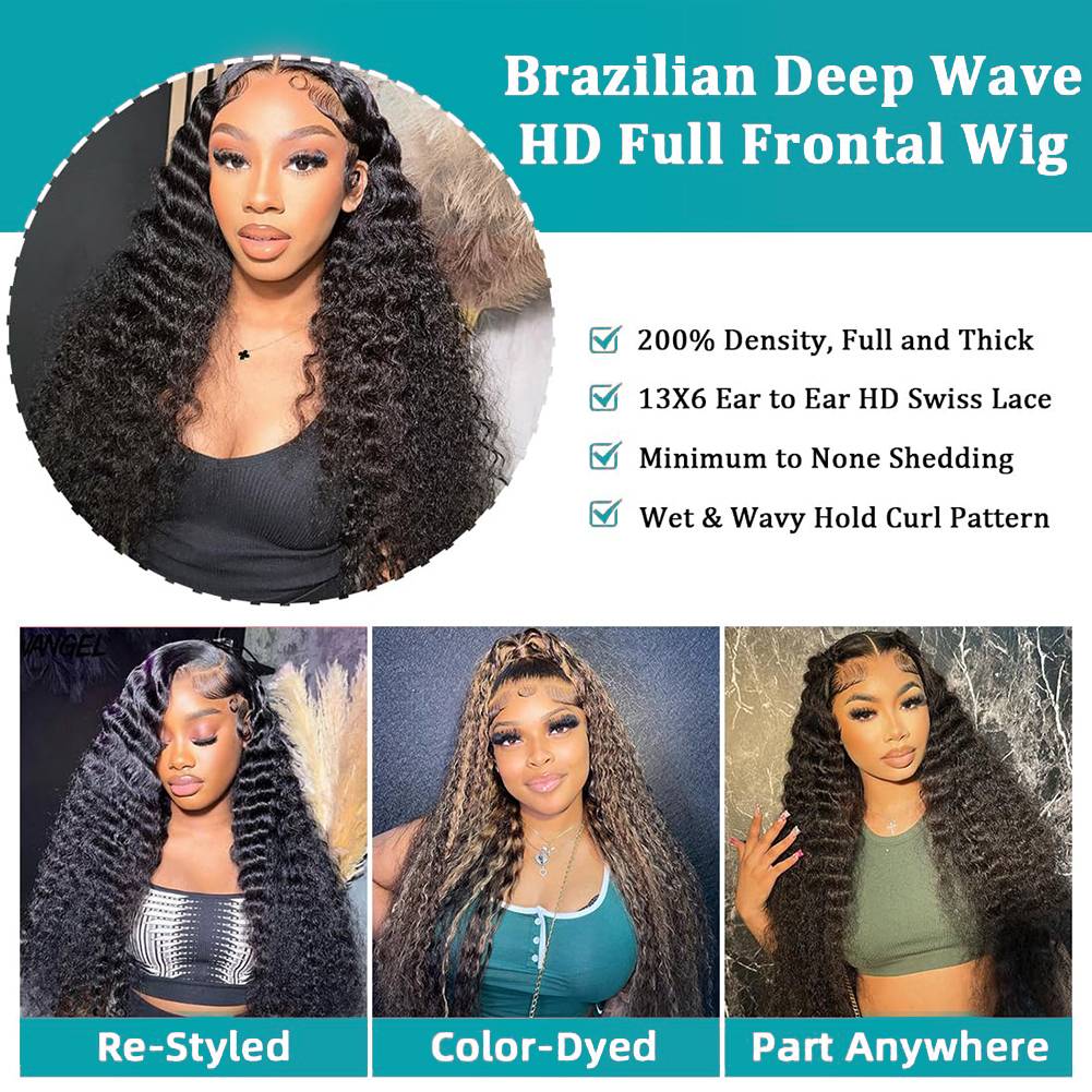 40 46 بوصة موجة عميقة 13x6 13x - مراجعة Lace Front Wigs وسعره