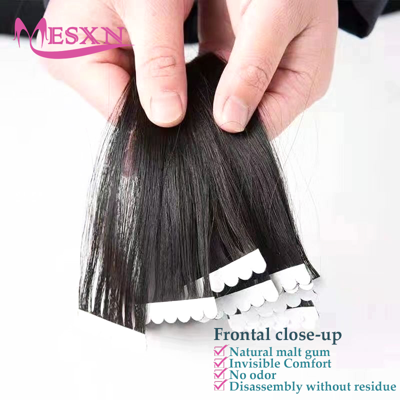 وصلات شعر بشري صغيرة الحجم بتق - مراجعة Invisible Tape In Extensions Real Hair وسعره