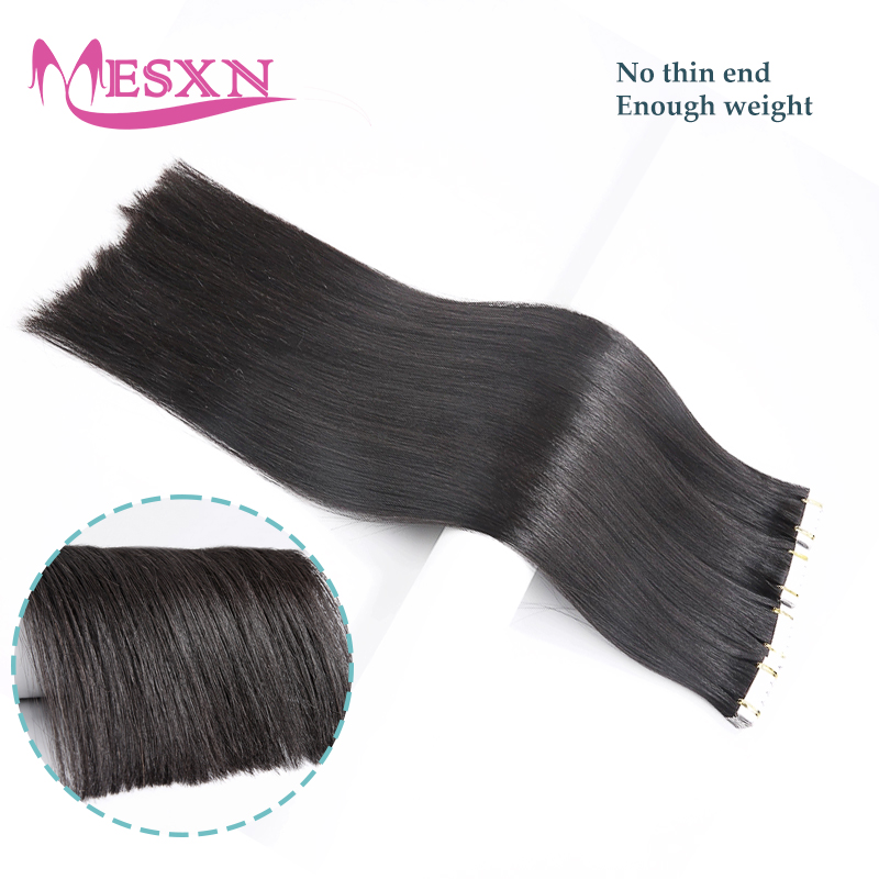 وصلات شعر بشري صغيرة الحجم بتق - مراجعة Invisible Tape In Extensions Real Hair وسعره