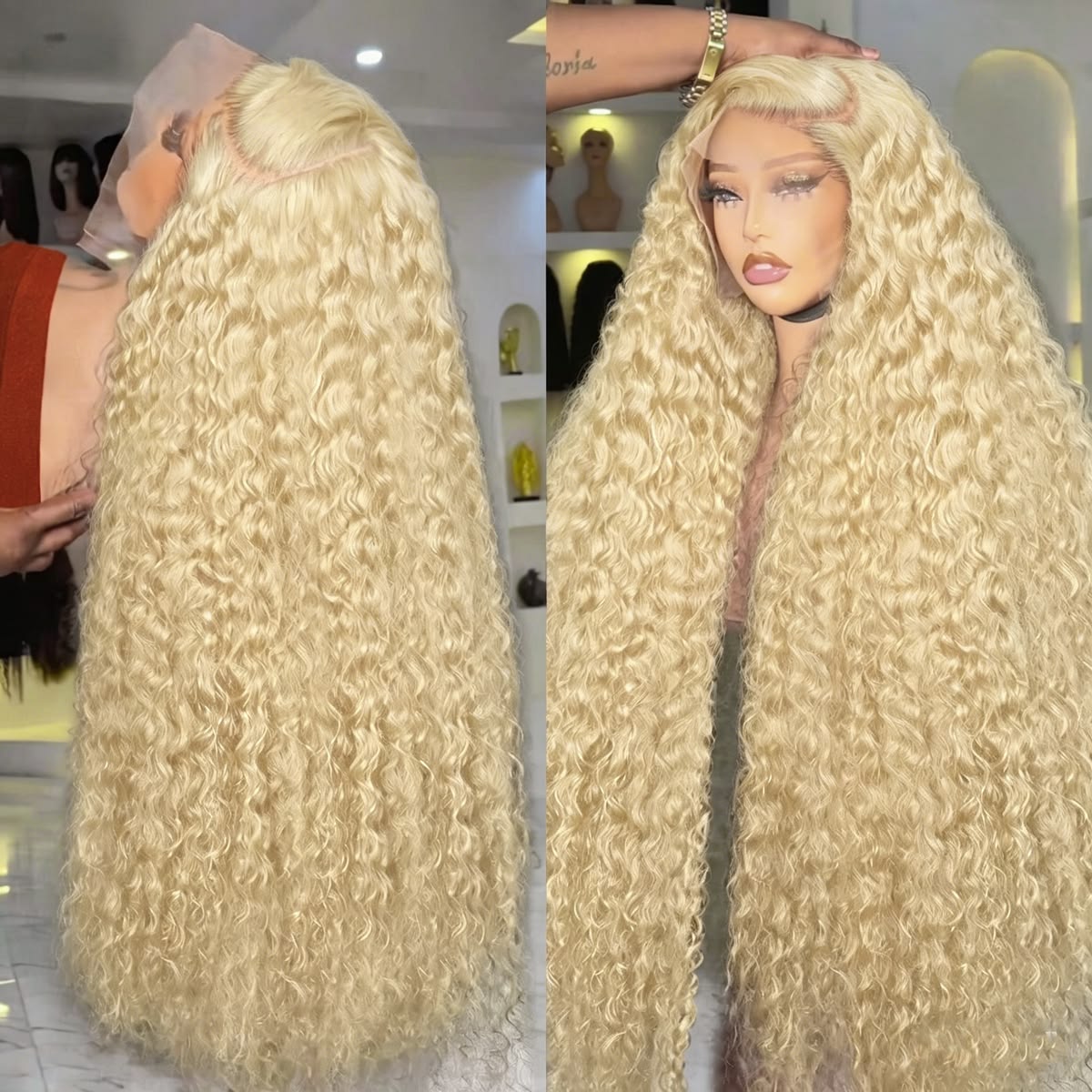 باروكة شعر مموج عميق 613 بواجه - مراجعة Lace Front Wigs وسعره
