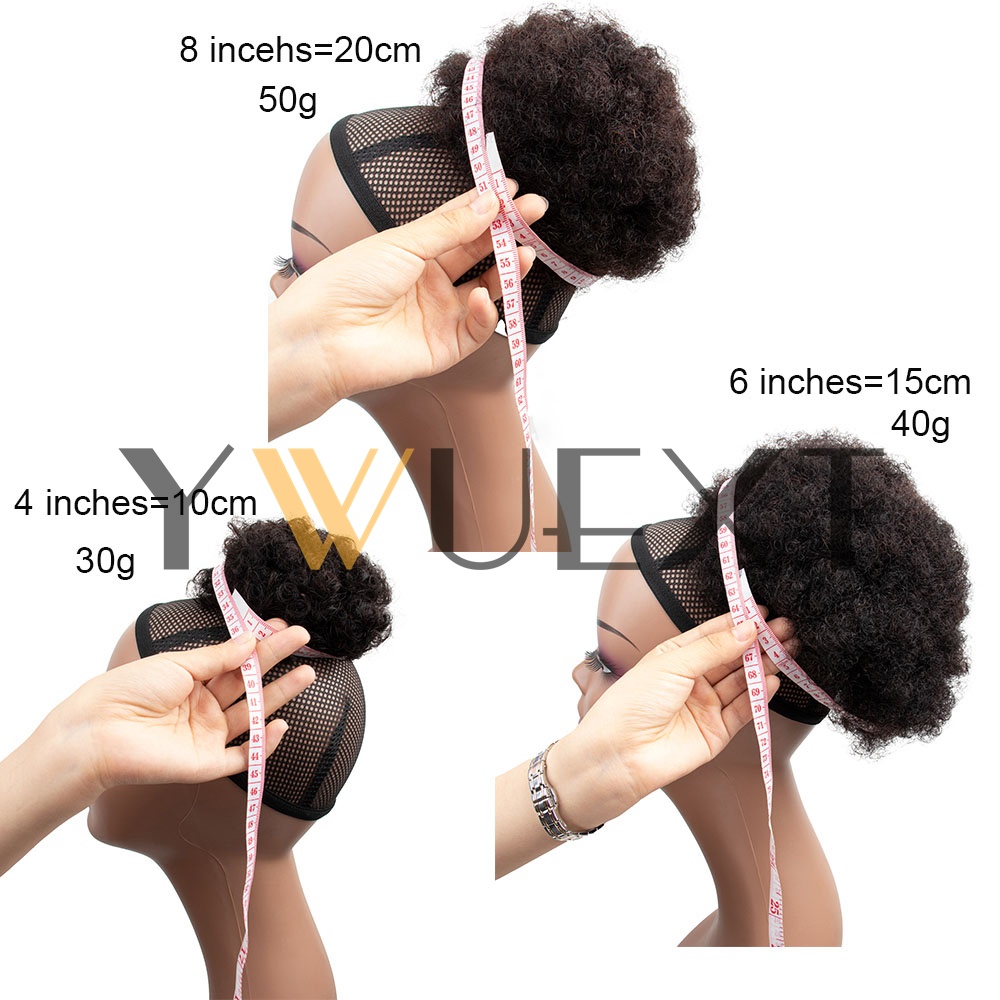 وصلة شعر ذيل حصان أفرو باف برب - مراجعة Drawstring Afro Curly Puff Ponytail وسعره