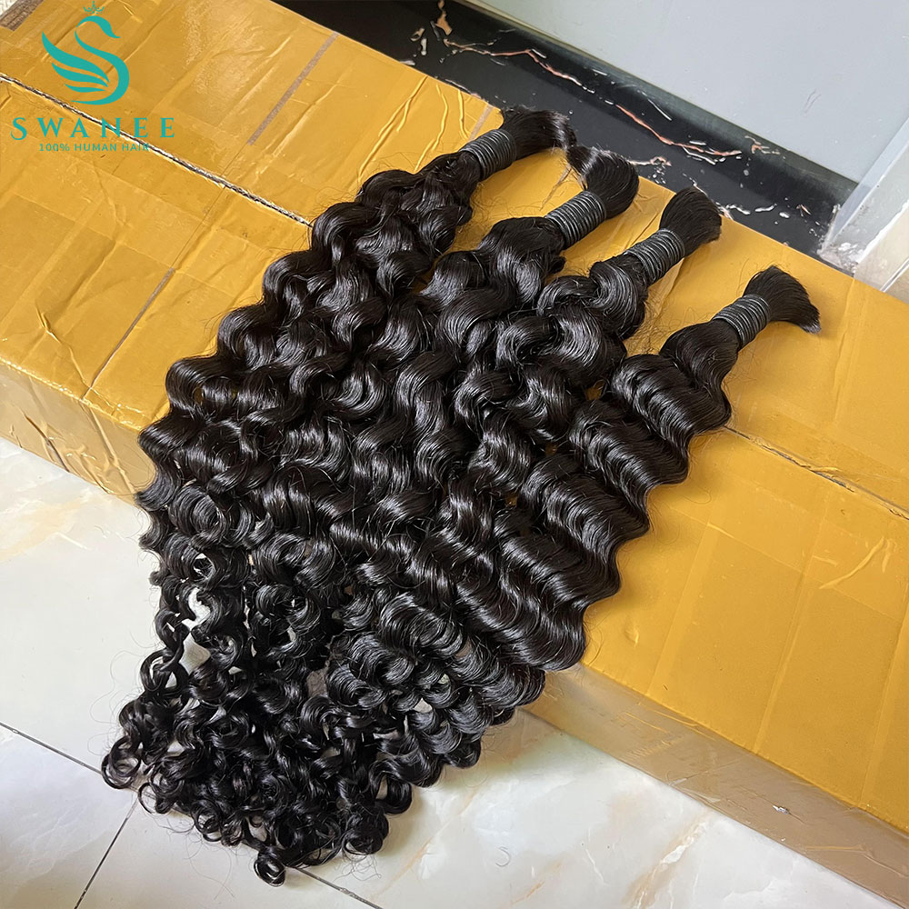 شعر بشري 100% مموج على شكل موج - مراجعة Water Wave Bulk Human Hair For Braiding وسعره