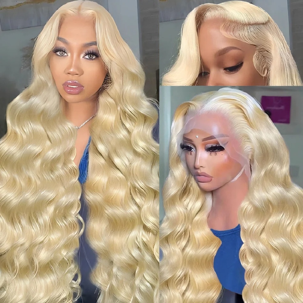 باروكة شعر بشري أشقر 613 بطول  - مراجعة 613 Blonde Body Wave Lace Front Wig وسعره