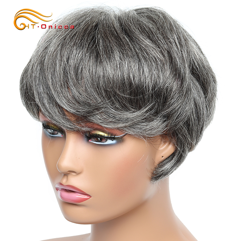 شعر مستعار بشري مستقيم للنساء  - مراجعة Short Pixie Cut Wig Human Hair Cheap وسعره