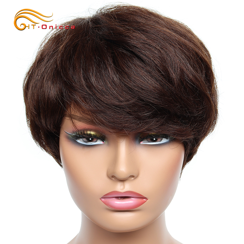شعر مستعار بشري مستقيم للنساء  - مراجعة Short Pixie Cut Wig Human Hair Cheap وسعره