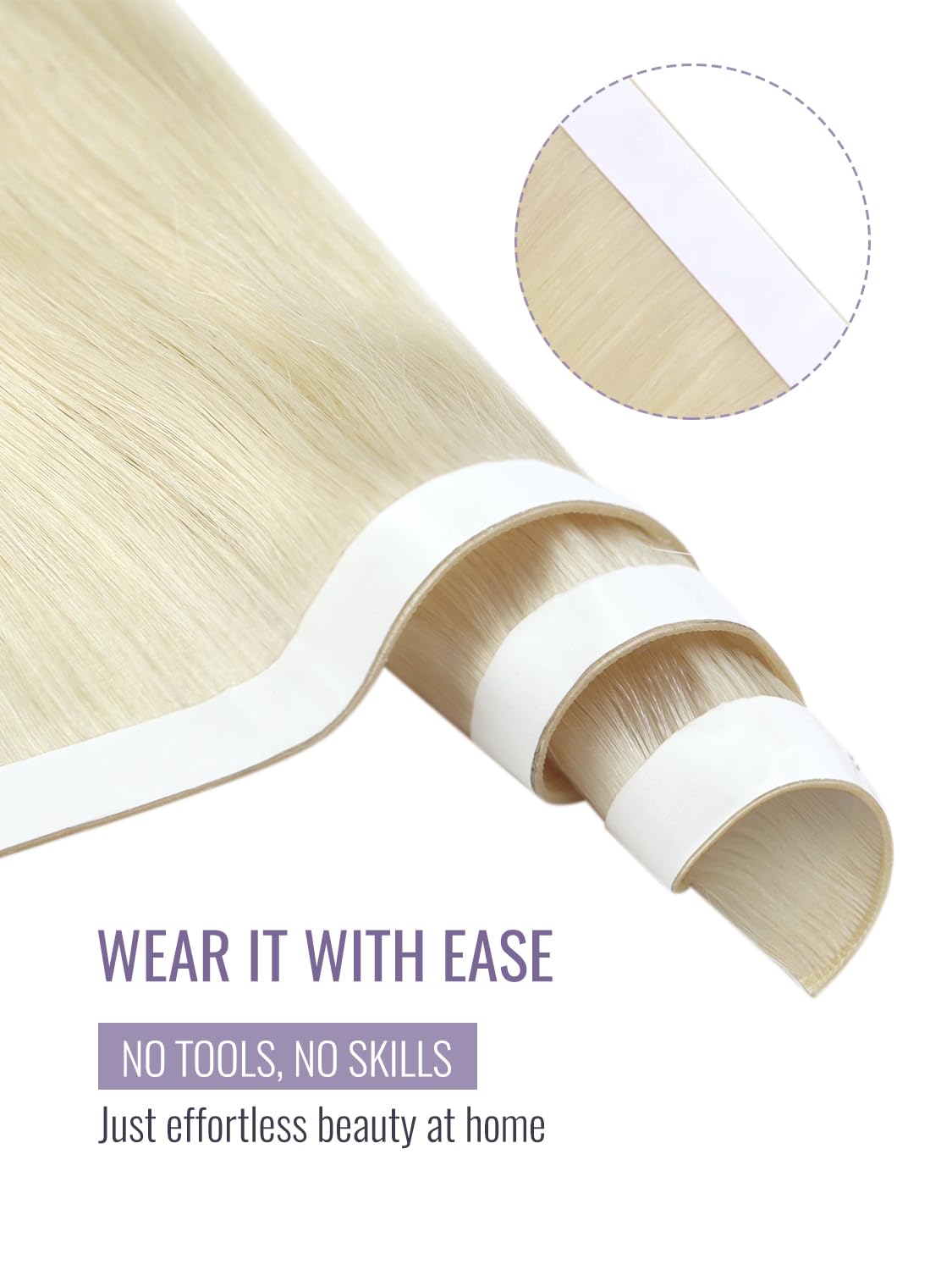 شريط موريسو في وصلات شعر لحمة  - مراجعة Invisible Tape In Extensions Real Hair وسعره